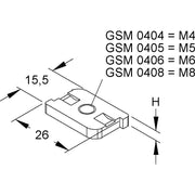 Niedax - Gleitmutter GSM 0405 − 50 Stück