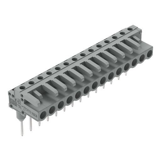 WAGO - Ein- und mehrpolige Klemmenleiste Federleiste f. Reihenklem. 232-244/005-000 0,6x1,abgewinkelt,gr − 25 Stück