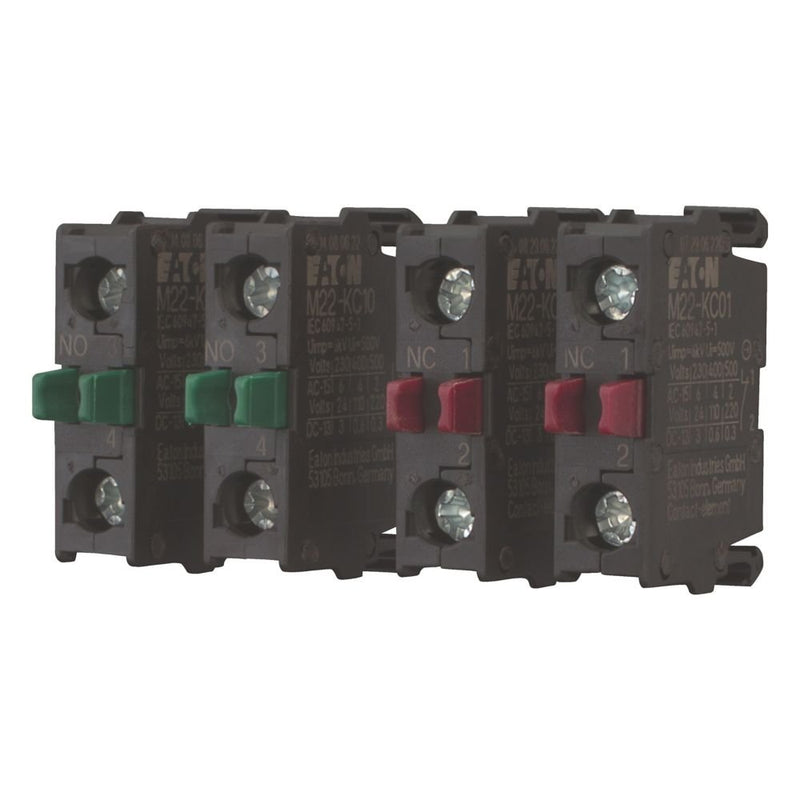 Eaton - Hilfsschalterblock 4 Kontaktelemente M22-2KC10-2KC01-BVP Bodenbefestigung