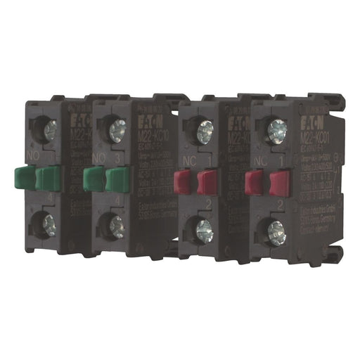 Eaton - Hilfsschalterblock 4 Kontaktelemente M22-2KC10-2KC01-BVP Bodenbefestigung