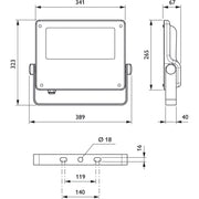 Philips Lighting - Downlight/Strahler/Flutlicht LED-Außenstrahler BVP125 LED #79980600 4000K