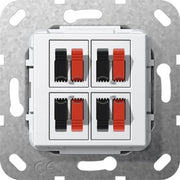 Gira - Einsatz/Abdeckung für Kommunikationstechnik Lautsprecher Anschluss 569403 4fach rws