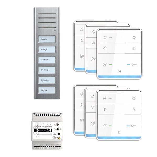 TCS Tür Control - Türsprech-Set Paketlösung PSX2360-0000 6 Tasten AP,Freispr