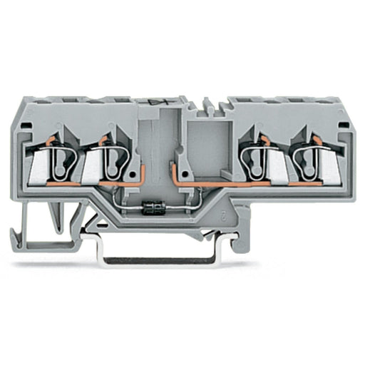WAGO - Bauelement-Reihenklemme 4-Leiter-FV-Diodenklemme 280-655/281-410 mit Diode − 100 Stück