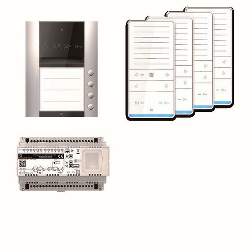 TCS Tür Control - Türsprech-Set audio:pack PRO AP PAAF041/008 4 Wohneinheiten