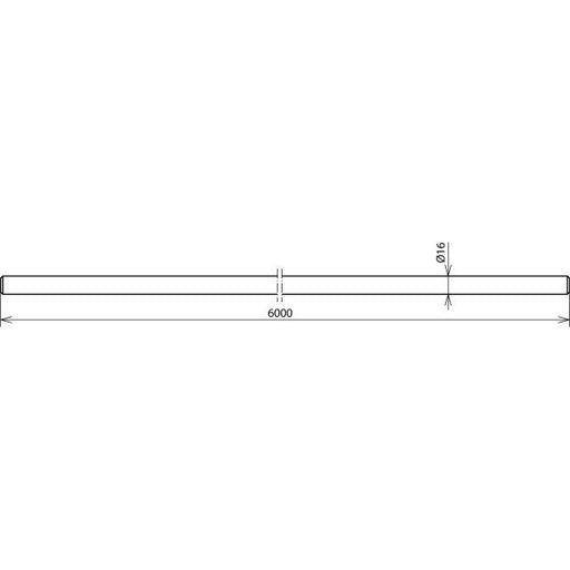 DEHN - Fangeinrichtung für Blitzschutz Fangstange FS 16 6000 AL D16 L6000 Al