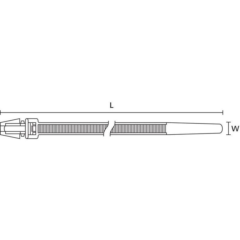 HellermannTyton - Kabelbinder Befestigungsbinder 126-01001(500) 210x4,6 schwarz − 500 Stück