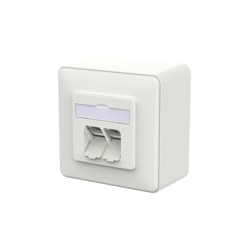 Metz Connect - Kommunikationsanschlussdose Kupfer RJ45 Anschlussdose IDC 130D380027-I verkehrsweiß − 10 Stück