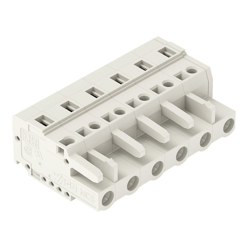 WAGO - Kabelsteckverbinder für Leiterplattensteckverbinder 1-Leiter-Federleiste 721-206/026-000 CAGECLAMP 2,5mm²,lgr − 50 Stück