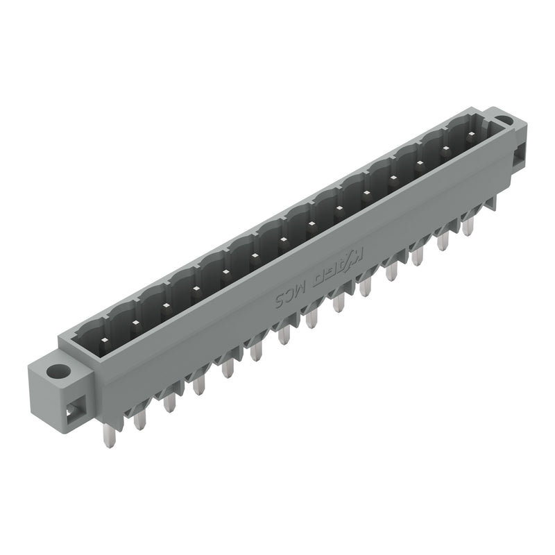 WAGO - Leiterplattensteckverbinder THT-Stiftleiste Lötstift 231-174/040-000 1,2x1,2,gerade,grau − 50 Stück