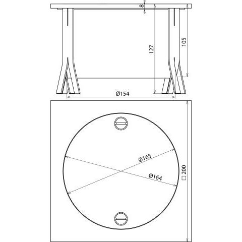 DEHN - Zubehör/Ersatzteile für Erdung und Blitzschutz UF-Trennstellenkasten NIRO UFTSK200X200X105 V2A 200x200x105mm