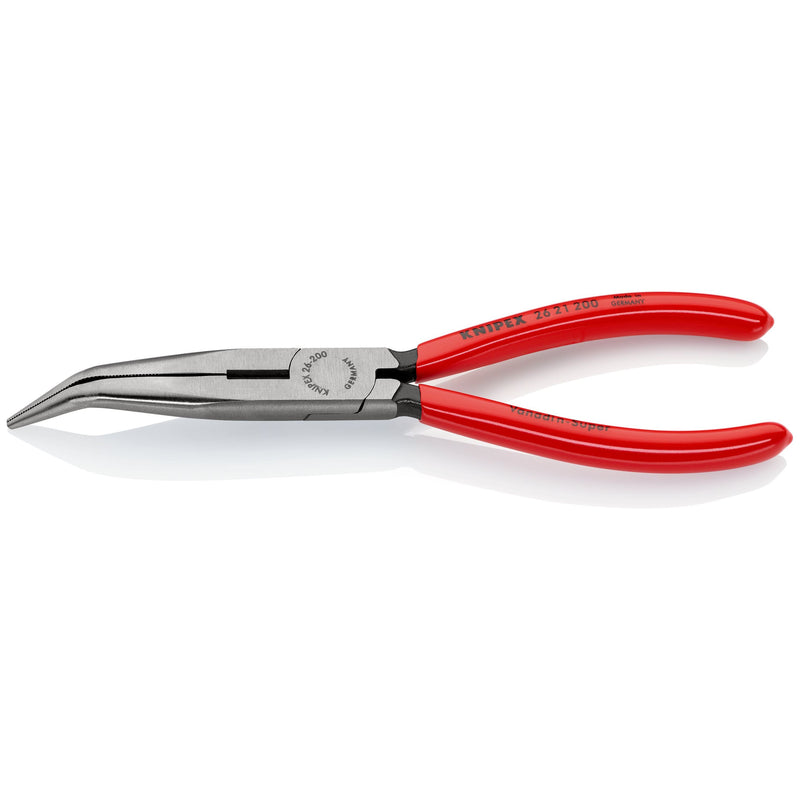 Knipex - Flachzange Flachrundzange 26 21 200 mit Schneide, 200mm