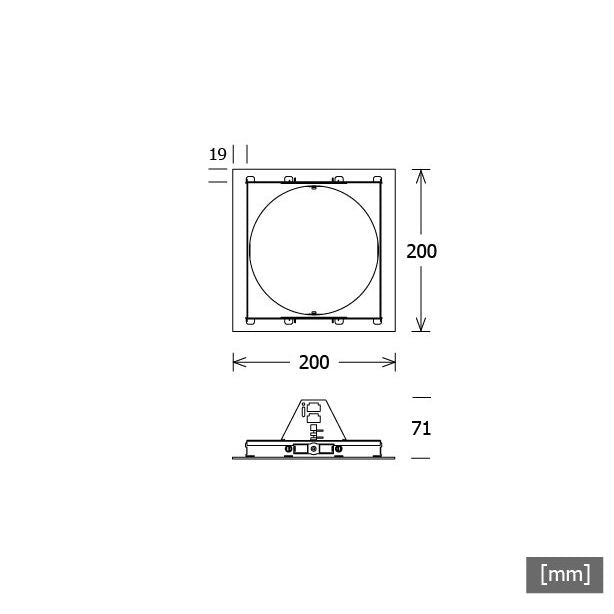 LTS Licht&Leuchten - Mechanisches Zubehör/Ersatzteile für Leuchten Einbaurahmen SCER 33.100 sw schwarz