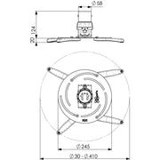 Vogels - Halterung für Audio-/Videosysteme Projektor Deckenhalterung PPC2500 si-sw