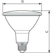 Philips Lighting - LED - Lampe/Multi - LED LED - Reflektorlampe PAR38 CorLEDspot #44342600 927, 25Gr.