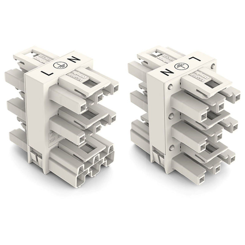 WAGO - Kompaktverteiler für steckbare Gebäudeinstallation Verteiler 770-658 250V 25A 3p. weiß − 25 Stück