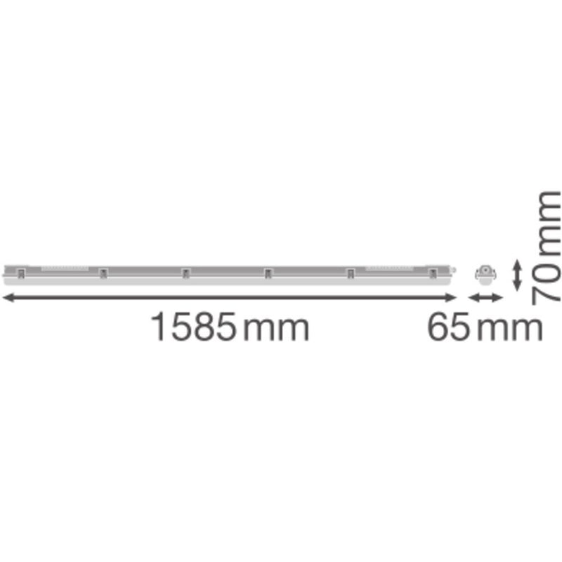 Ledvance - Decken-/Wandleuchte Feuchtraumleuchte Housing DPHOUS1500P1XLP IP65 für T8-Tubes