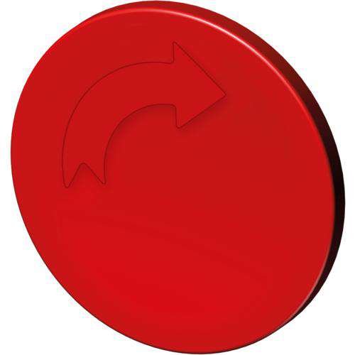 Stahl - Bezeichnungsschild für Befehlsgeräte Tastenschild 155567 8602 rot Drehpf.re − 1 Stück by Stahl
