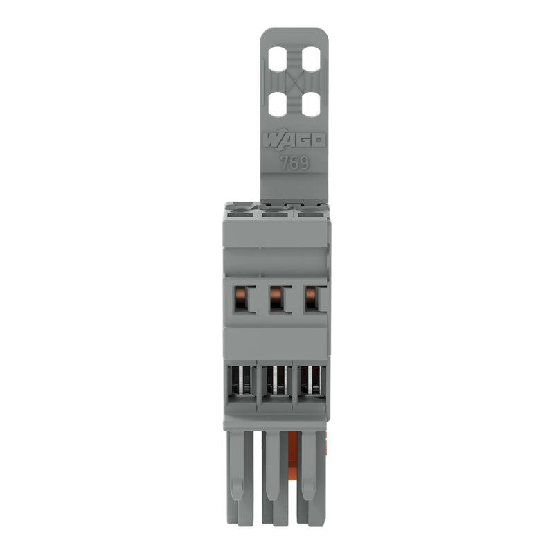 WAGO - Ein- und mehrpolige Klemmenleiste 1-Leiter-Federleiste 769-103/142-000 CAGECLAMP,4mm²,gr − 25 Stück