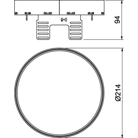 OBO Bettermann - Nivellierbare Kassette für Kanaleinbau, Doppel- und Hohlboden Kassette rund RKRN2UZD3R4VS25 D=215mm blind