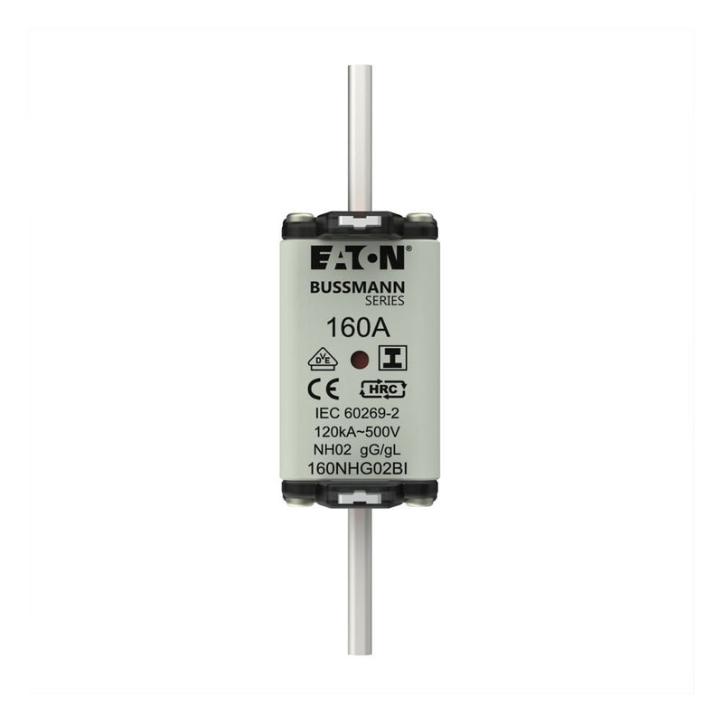 Eaton - Messersicherung Sicherungseinsatz Nieders. 160NHG02BI 160A AC 500V 120kA − 3 Stück