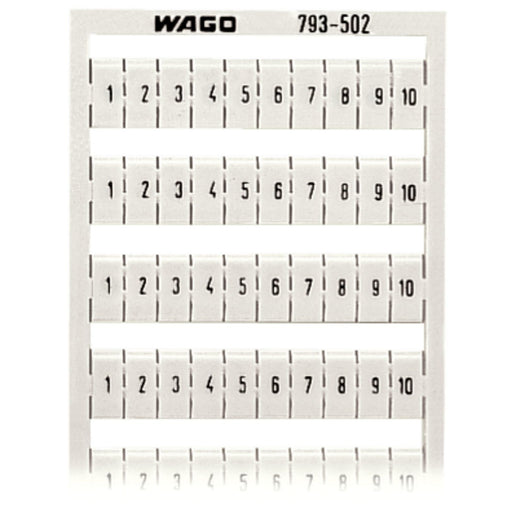 WAGO - Klemmenmarkierung WMB-Bezeichnungssystem 793-502 W: 1-10 (10 x)