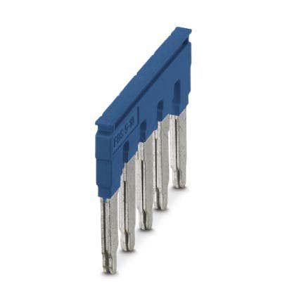 Phoenix Contact - Querverbinder/Brücker für Reihenklemme Steckbrücke FBS 5-10 BU Rastermaß: 10,2mm − 10 Stück