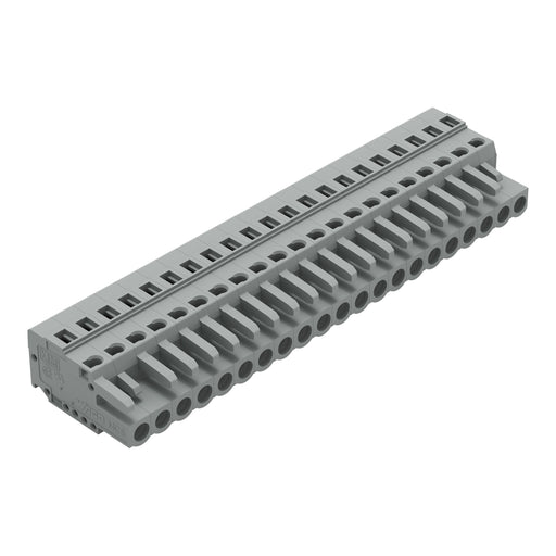 WAGO - Kabelsteckverbinder für Leiterplattensteckverbinder 1-Leiter-Federleiste 231-121/102-000 CAGECLAMP,2,5 mm²,gr − 10 Stück