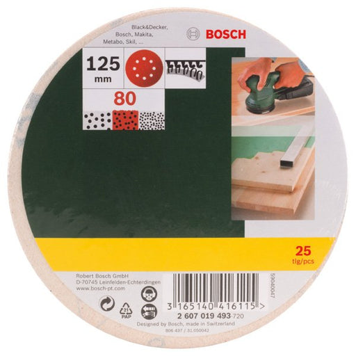 Bosch - Schleifpapierset Schleifblatt-Set für 2607019493 Exzenterschleifer 8