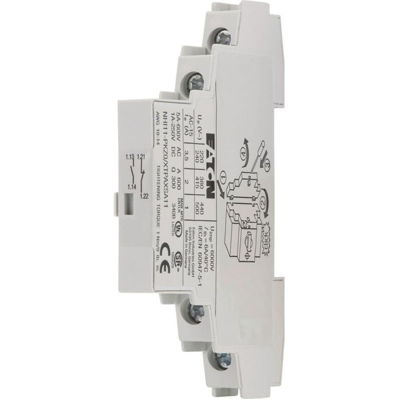 Eaton - Hilfsschalterblock Normal-Hilfsschalter NHI11-PKZ0 1S1Ö