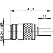 Telegärtner - Koax-Steckverbinder N-Kabelbuchse cr/cr 50Ohm 100024054 G30 (1.5/3.8)