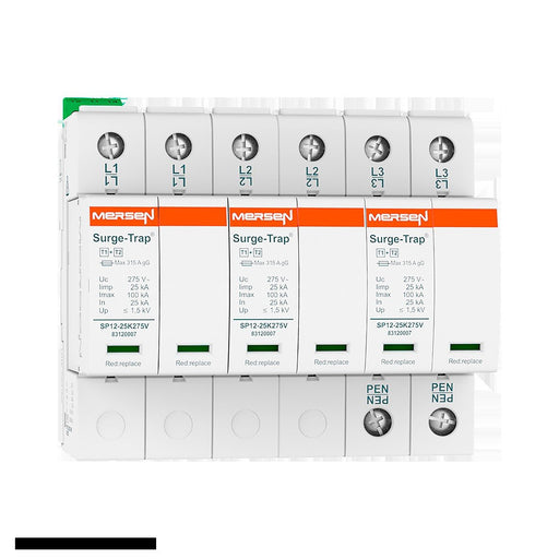 Mersen - Blitzstromableiter für Energietechnik Überspannungsableiter STPT12-25K275V-3P Typ1+2 25kA Uc275V