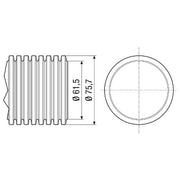 Maico - Spiralschlauch aus Kunststoff nicht isoliert Felxrohr MA-FR75 flex, 50m, DN75