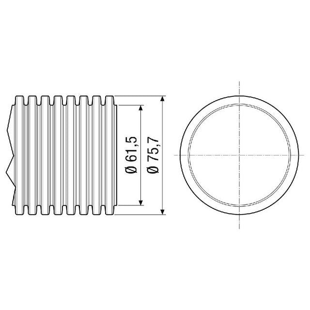 Maico - Spiralschlauch aus Kunststoff nicht isoliert Felxrohr MA-FR75 flex, 50m, DN75