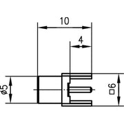 Telegärtner - Koax-Steckverbinder MCX-Anbaubuchse LTP TA 100024998 RASTER 5.08 − 5 Stück