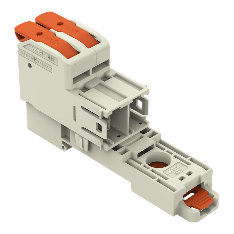 WAGO GmbH & Co. KG - Ein- und mehrpolige Klemmenleiste 1-Leiter-Stiftleiste 832-1202/306-000 PushinCAGECLAMP,lgr − 10 Stück