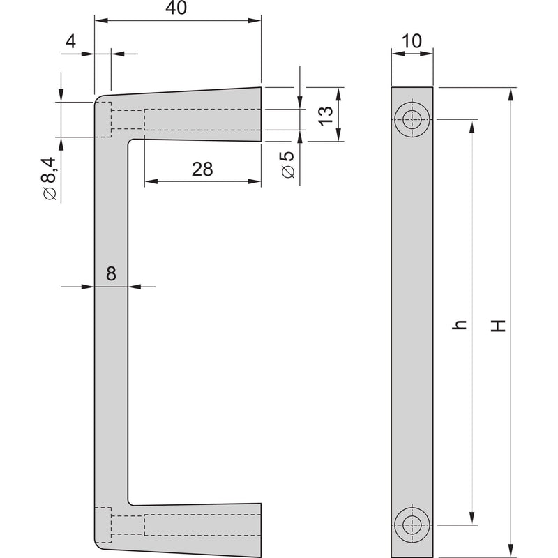 Schroff - Komponente für Tür (Schaltschrank) Frontgriffe 3HE 20860258 (VE2) Multipack − 2 Packung