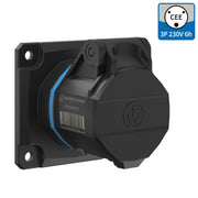 Walther Werke - CEE-Anbausteckdose (IEC 60309) CEE NEO Anbaudose FW410306SK gerade 1 6A 3P 6h
