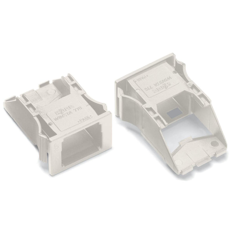 WAGO - Zubehör/Ersatzteile für steckbare Gebäudeinstallation Snap-In-Rahmen 770-337 2-pol.,1,0 3,0mm,ws − 100 Stück