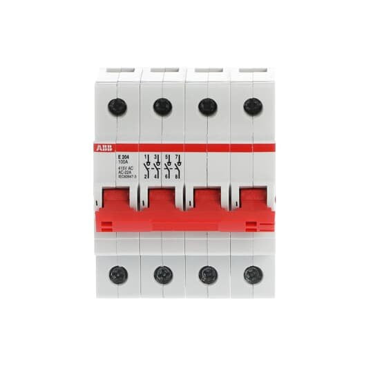 ABB Stotz S&J - Schalter für Reiheneinbau Einbauschalter E204/100R 400V,100A,4S