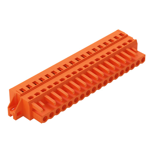 WAGO - Kabelsteckverbinder für Leiterplattensteckverbinder 1-Leiter-Federleiste 231-318/031-000 CAGECLAMP,2,5mm²,or − 10 Stück