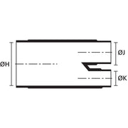 HellermannTyton - Aufteilkappe Warmschrumpfteil 1216-1-G PO-X BK T-Stück schwarz − 100 Stück