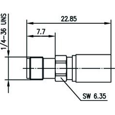 Telegärtner - Koax-Steckverbinder SMA-Kabelbuchse cr AU 100024724 G30 (1.5/3.8) − 5 Stück