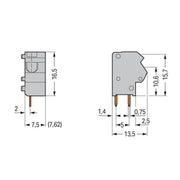 WAGO - Leiterplattenklemme Anreihbare Leiterplattenk. 254-854 2,5mm² − 100 Stück