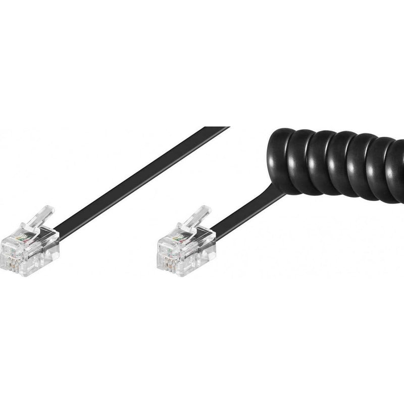 Goobay - Zubehör/Ersatzteile für schnurgebundenes Telefon Telefonhörer-Spiralkabel 68002 4m,sw,St/St