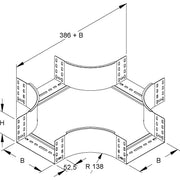 Niedax - Kreuzstück für Kabelrinne Kreuz-Stück RKS 110.100 F