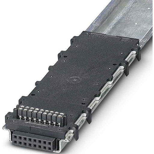 Phoenix Contact - Kabelsteckverbinder für Leiterplattensteckverbinder Tragschienenbusverbinder HBUS 107,6-16P-1S BK − 10 Stück