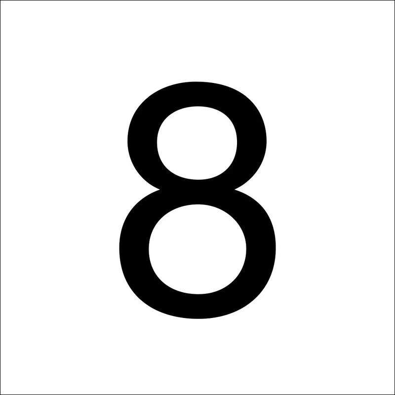 RZB - Beschriftung Buchstaben/Zahlen Ziffer "8",40mm 99220.003.8 f.Hausnummernleuchte  − 1 Stück
