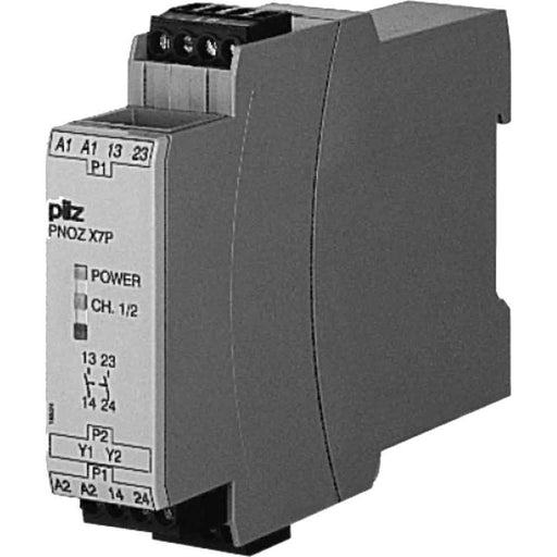 Pilz - Gerät zur Überwachung von sicherheitsgerichteten Stromkreisen Not-Aus-Schaltgerät PNOZ X7P C #787056 230-240VAC 2n/o