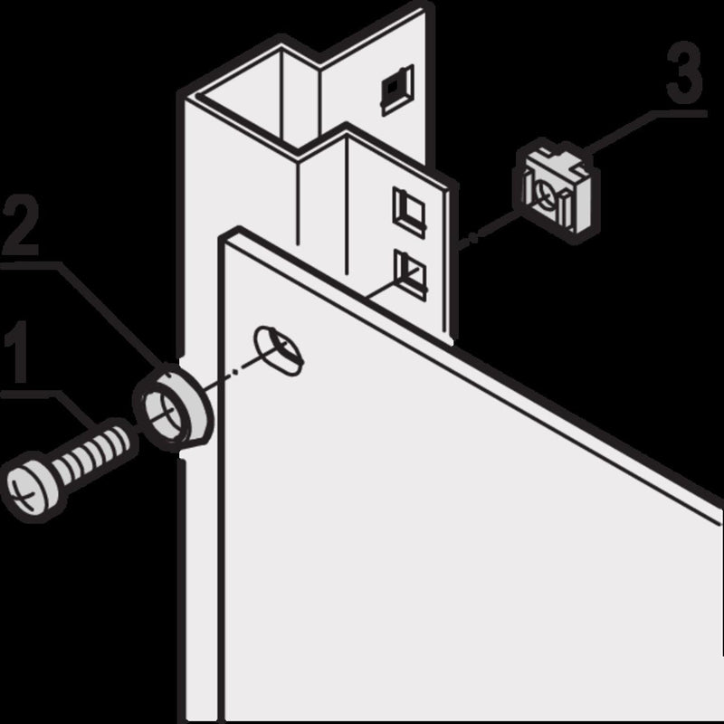 Schroff - Komponente für Tür (Schaltschrank) Montagematerial-Set 21101809 (VE50)
